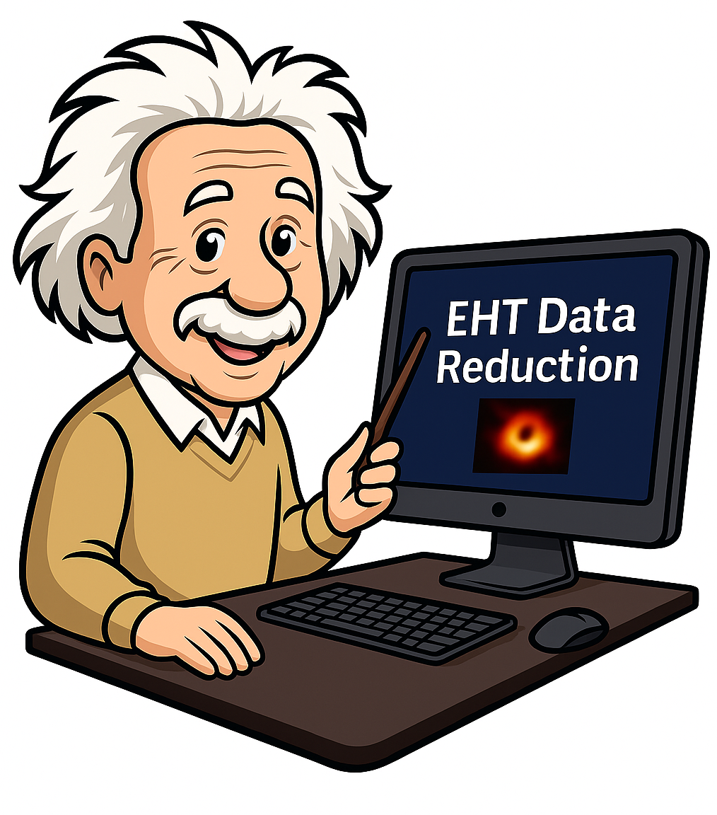 Einstein cartoon teaching EHT